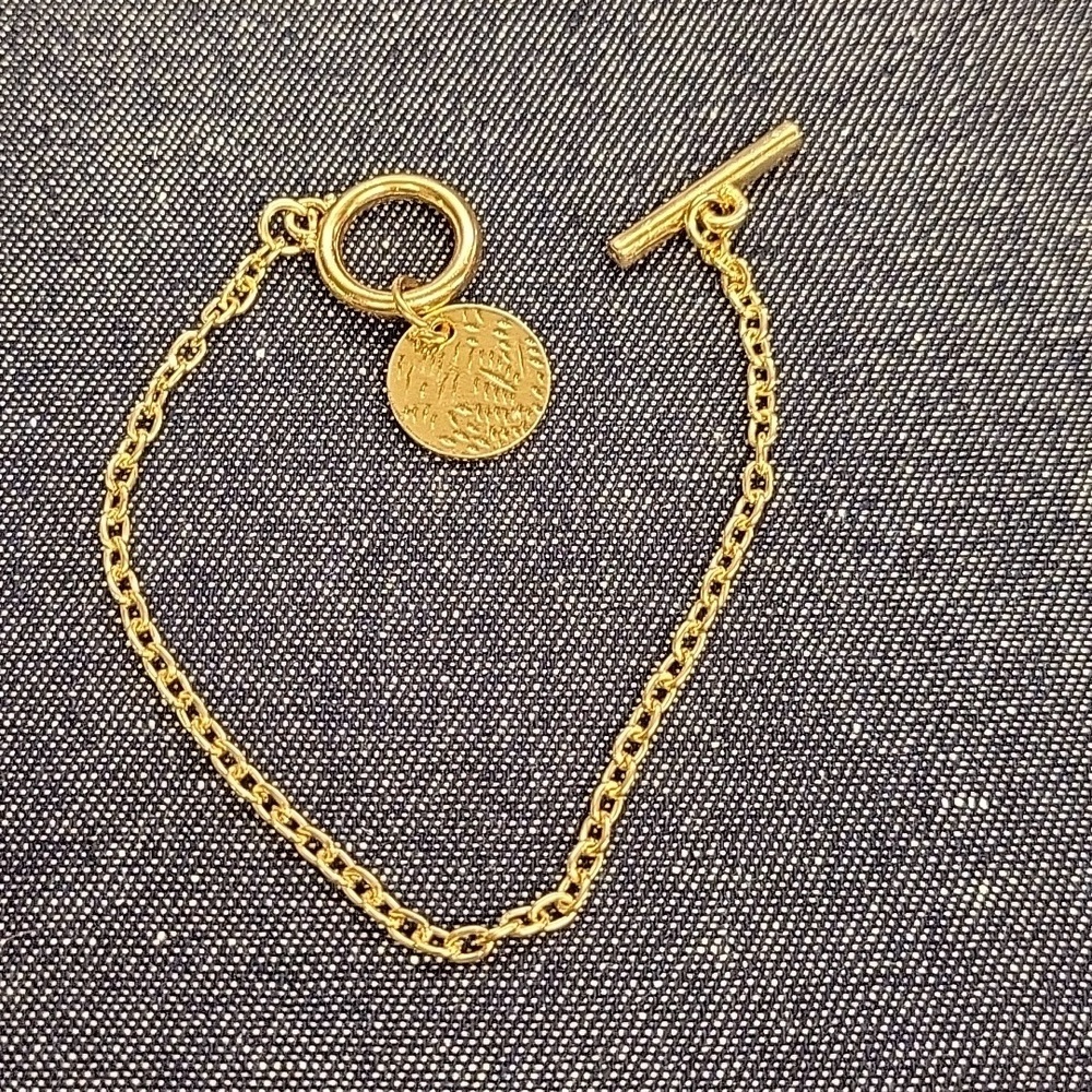 Gold Tone Bracelet 6.5" Length